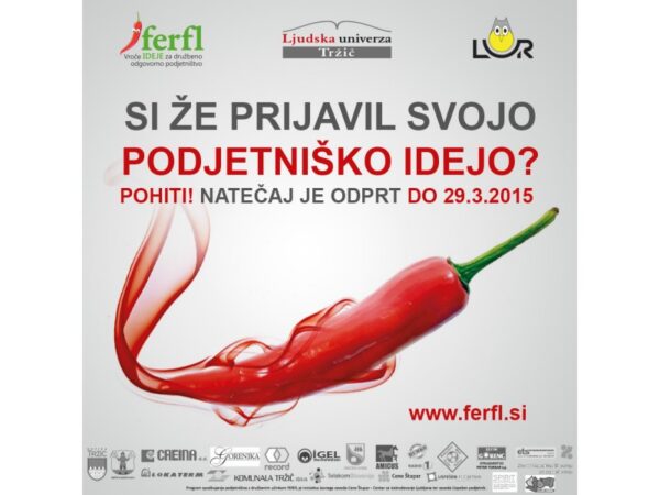 NATEČAJ ZA VROČE PODJETNIŠKE IDEJE FERFL GORENJSKA