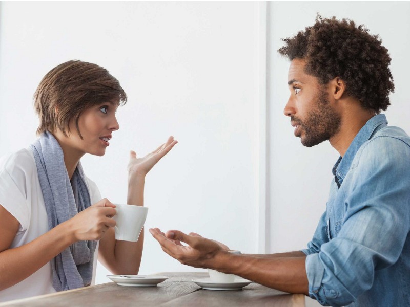 Two people who are in conflict