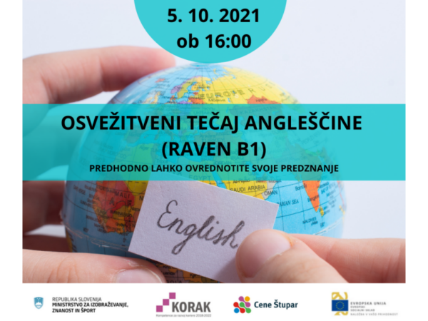 BREZPLAČNI 60-URNI PROGRAM ANGLEŠČINA NA RAVNI B1