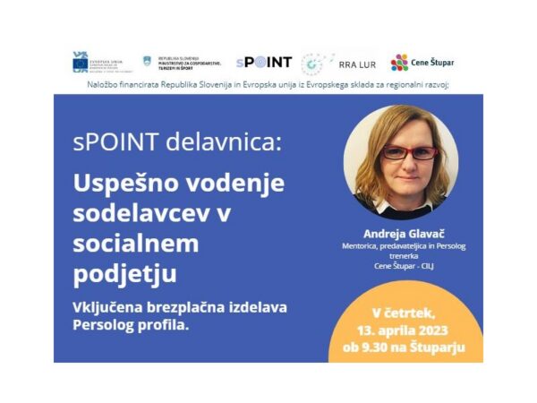 sPOINT delavnica: Uspešno vodenje sodelavcev v socialnem podjetju