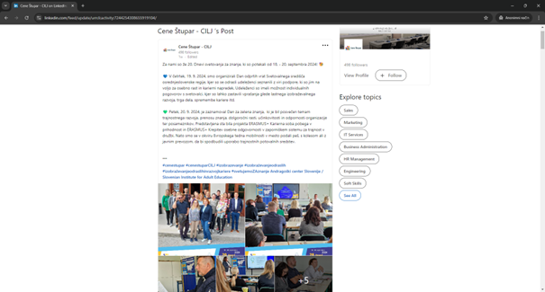 LinkedIn Cene Štupar September 24, 2024
