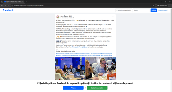 Facebook Prices Štupar Dec. 6, 2024