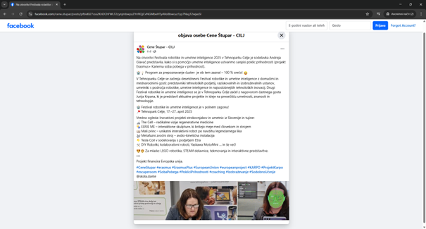 The image shows screenshots of a post made on Facebook.