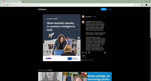 The image shows screenshots of a post made on Instagram.