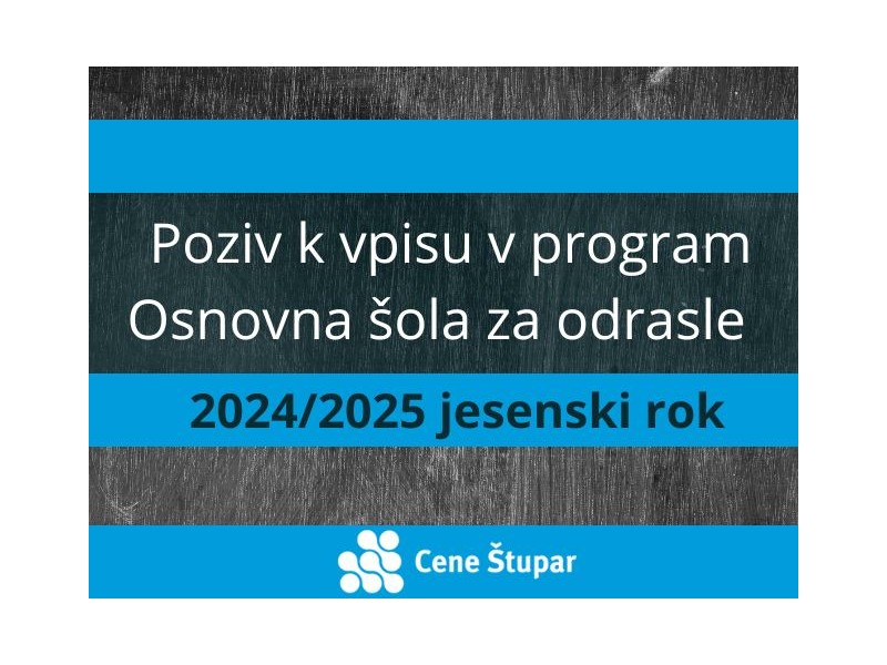 Call for Enrollment in the Adult Elementary School Program for the 2024/2025 Fall Semester