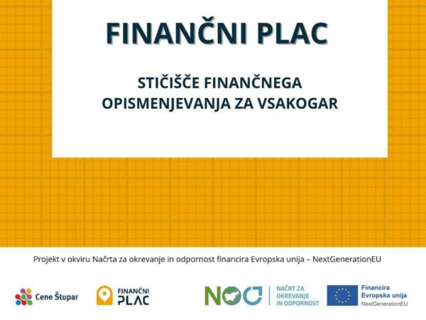 Brezplačni programi finančne pismenosti v okviru projekta Finančni plac