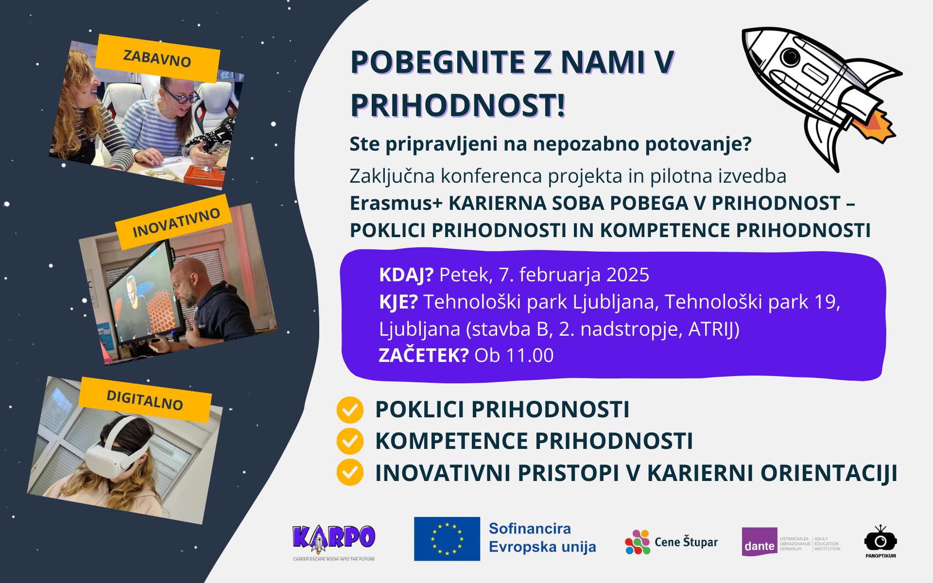Infographic with information about the closing conference
