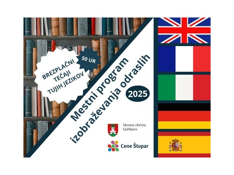 Schedules and Information on Enrollment in Foreign Language Courses – Municipal Adult Education Program 2025