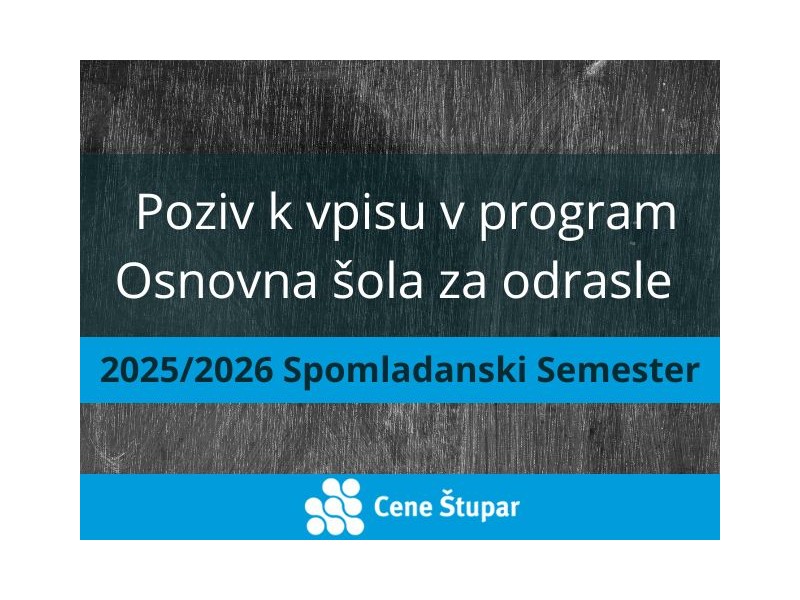 Call for Enrollment in the Adult Elementary School Program 2025/2026 – Spring Semester
